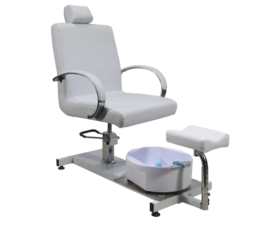 Pedicure station with foot spa