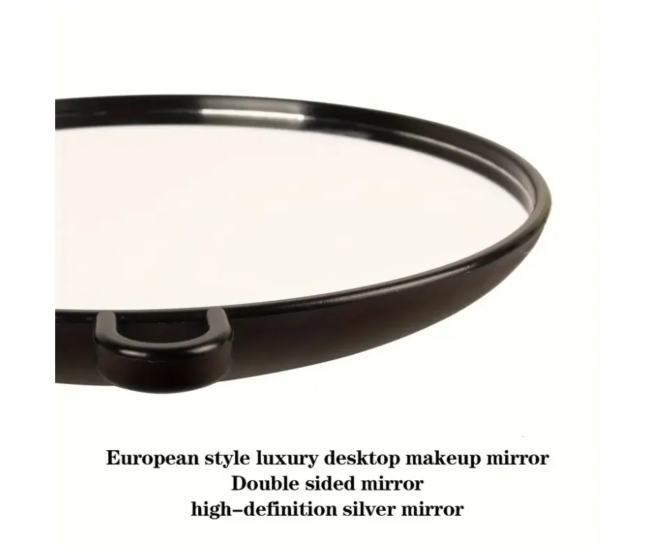 Mirror Round with Handle | Black