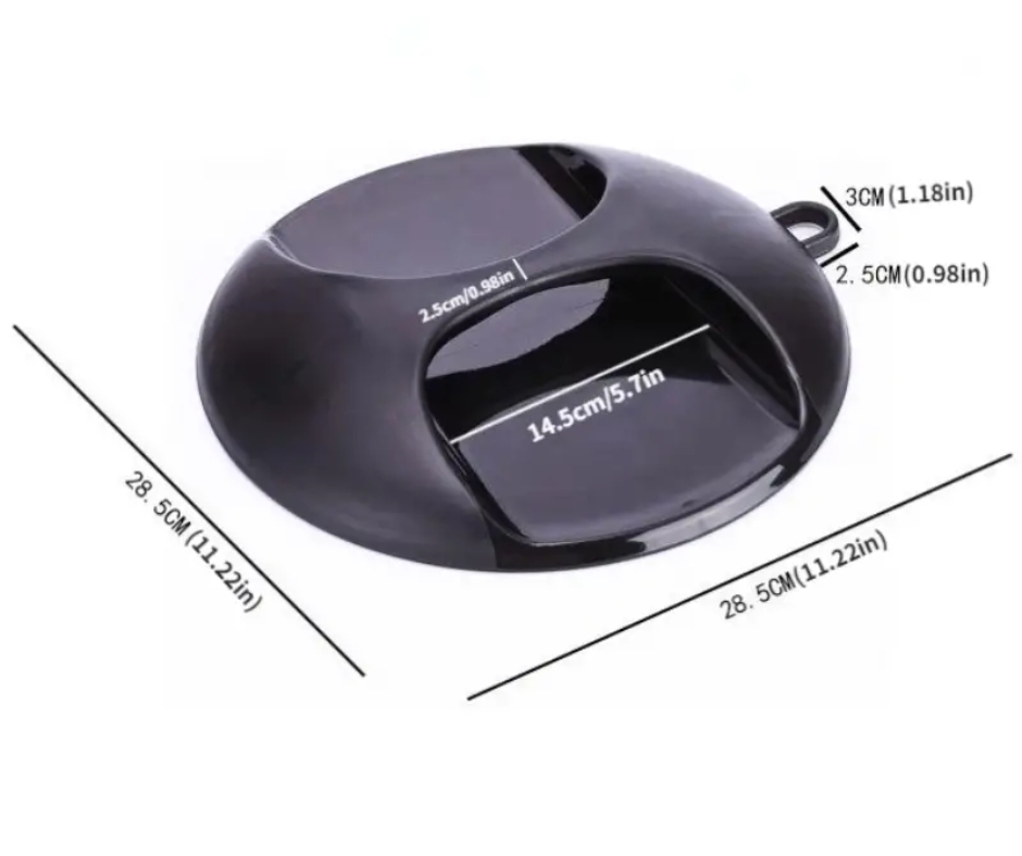 Mirror Round with Handle | Black