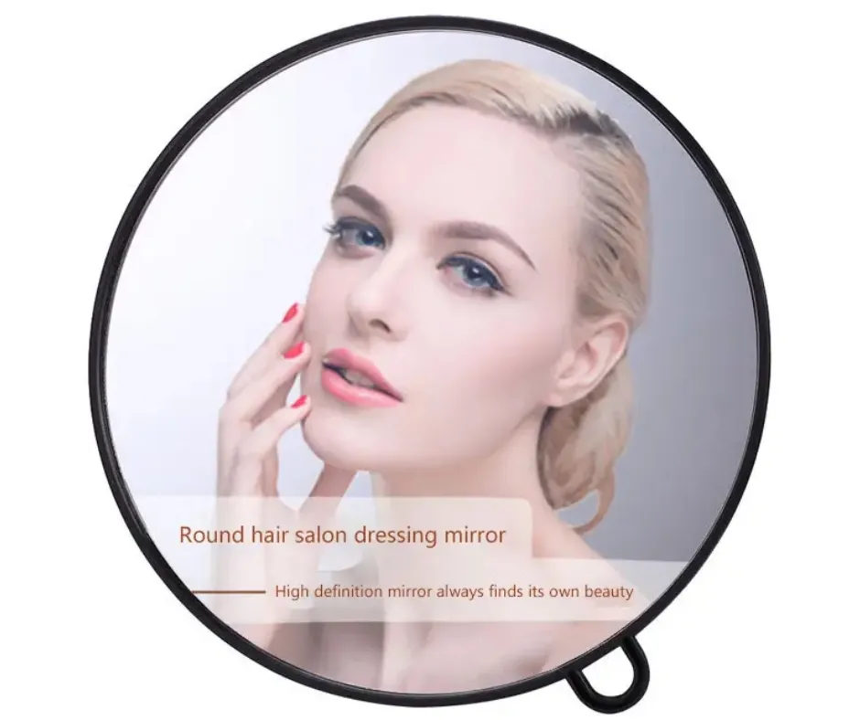 Mirror Round with Handle | Black