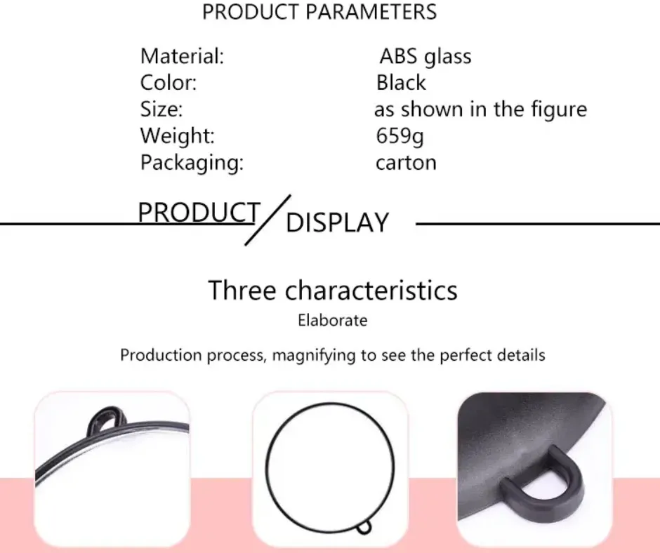 Mirror Round with Handle | Black