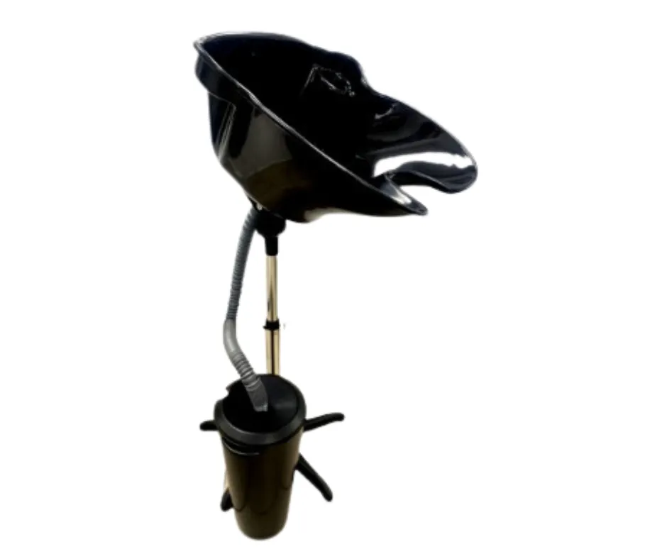 Atlas Free Standing Plastic Basin Incl Bin | Black