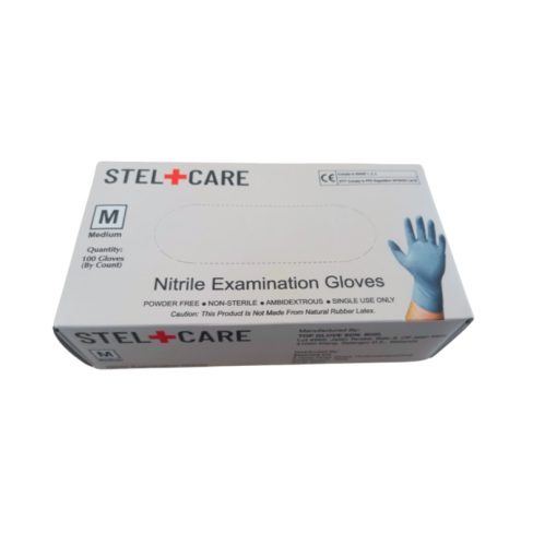 Gloves Nitrile Blue 100’s – Medium (Powder Free)