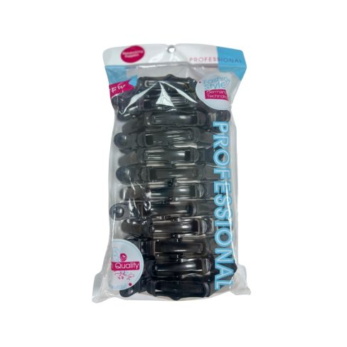 Crocodile Clips Plastic – Black 12pc