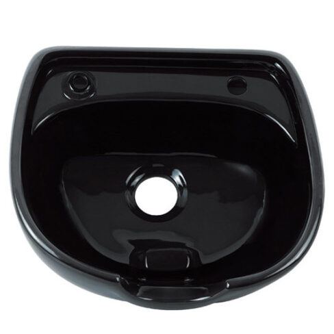 Black Ceramic Shampoo Basin 126 x 75 x 78cm
