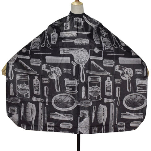 Polyester Black or White Cape with patern