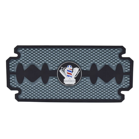 Silicone Heat Resistant Mat – Retro Barber | Black & Blue