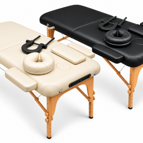 Lucy Portable Massage Bed | Cream / Black