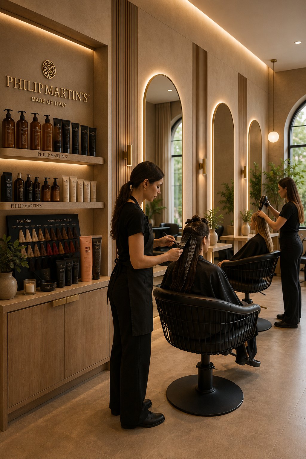 A fully kitted salon