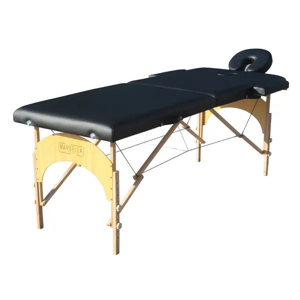Marbella Portable 2 Part Wooden Massage Table (Black)