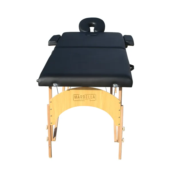 Marbella Portable 2 Part Wooden Massage Table (Black)