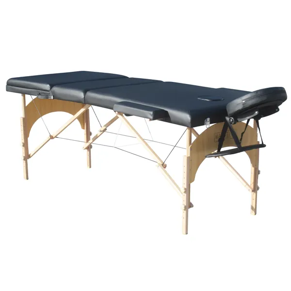 Marbella Portable 3 Part Wooden Massage Table (Black)