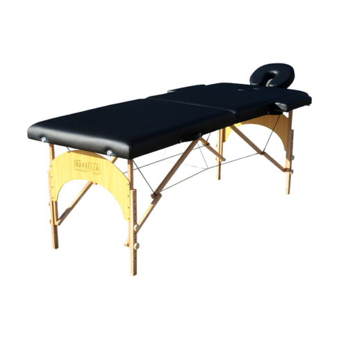 Marbella Portable 2 Part Wooden Massage Table (Black)