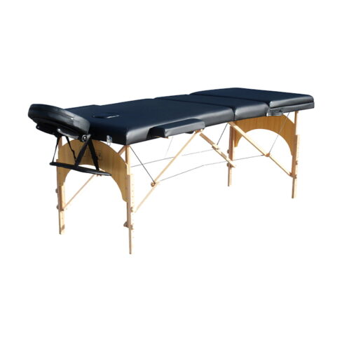 Marbella Portable 3 Part Wooden Massage Table (Black)