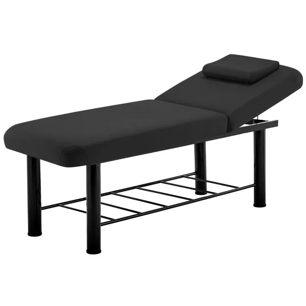 Marbella - Acacia Massage Bed with Steel Frame Bla