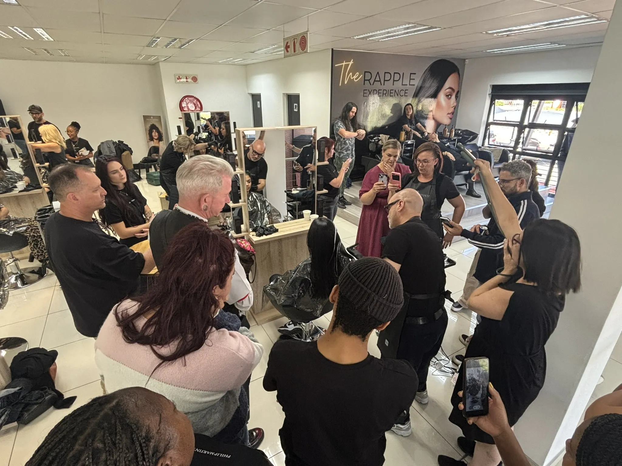 Live colour demonstration on the salon floor