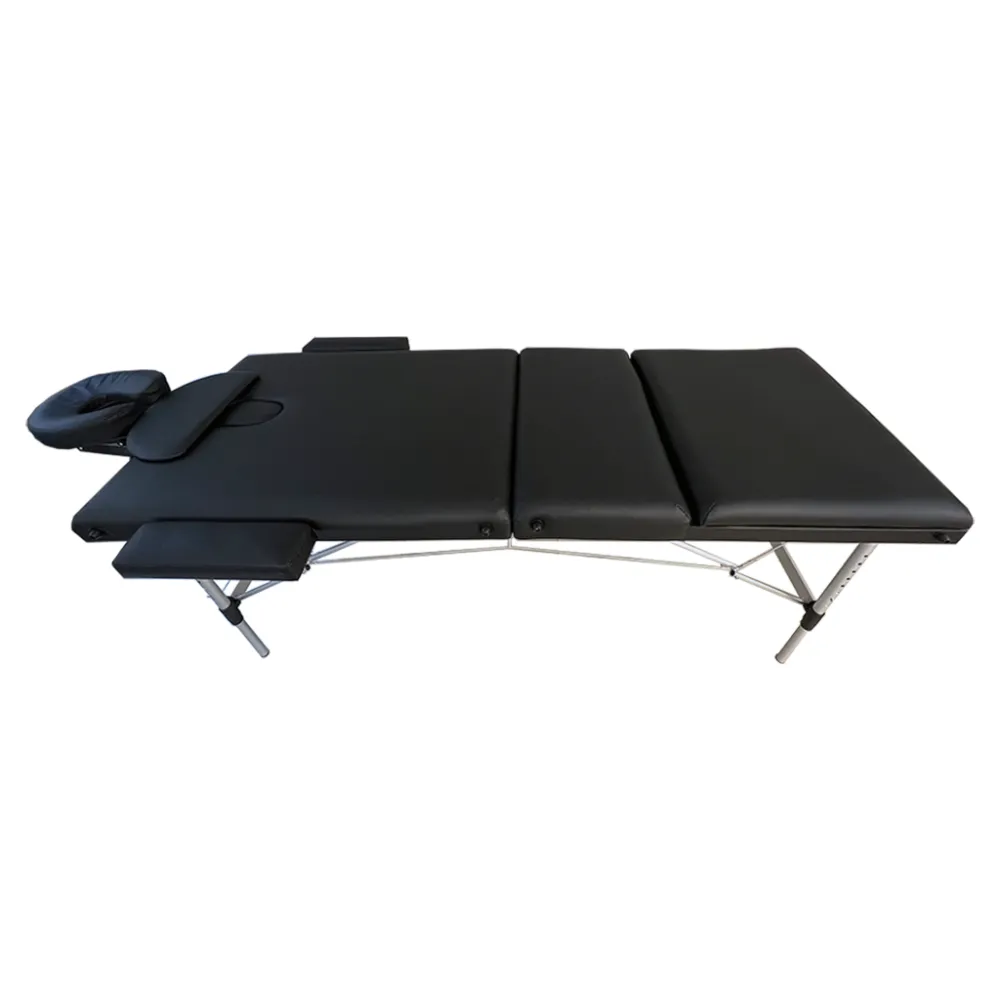 Marbella Portable 3 Part Aluminium Massage Table (Black)