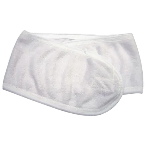 Head Band Towelling with Velcro – White