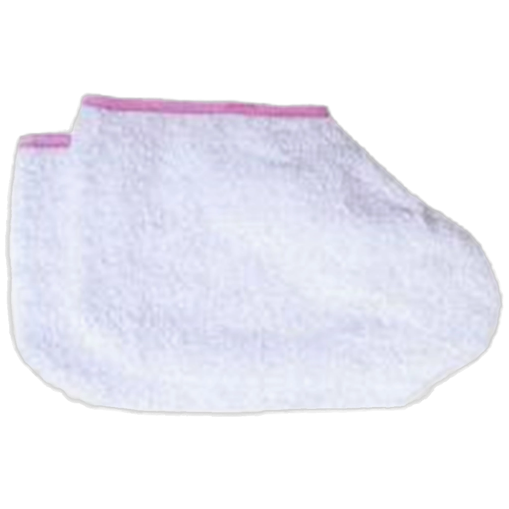 Towelling Booties for Paraffin Treatment - White