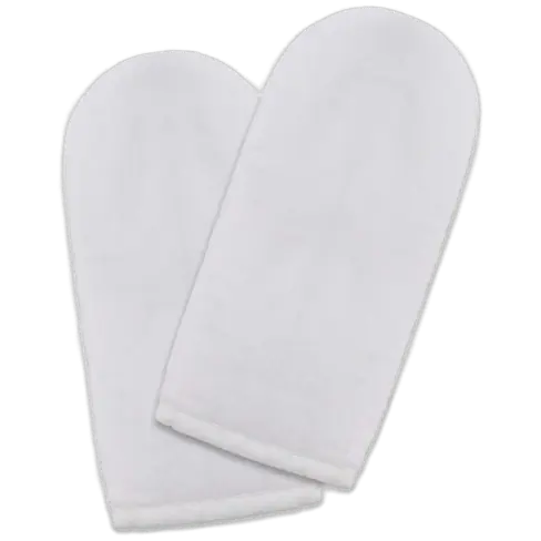 Towelling Mittens for Paraffin Treatment – White