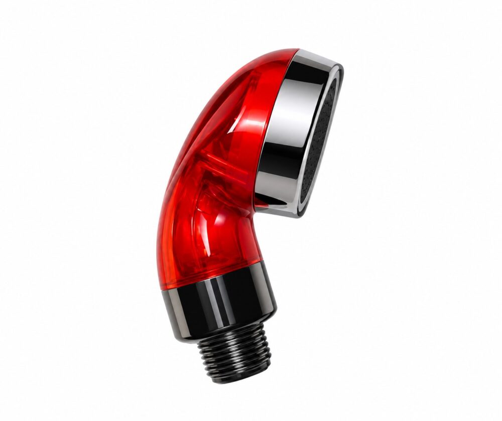 Shower Head J with Pipe - Chrome
