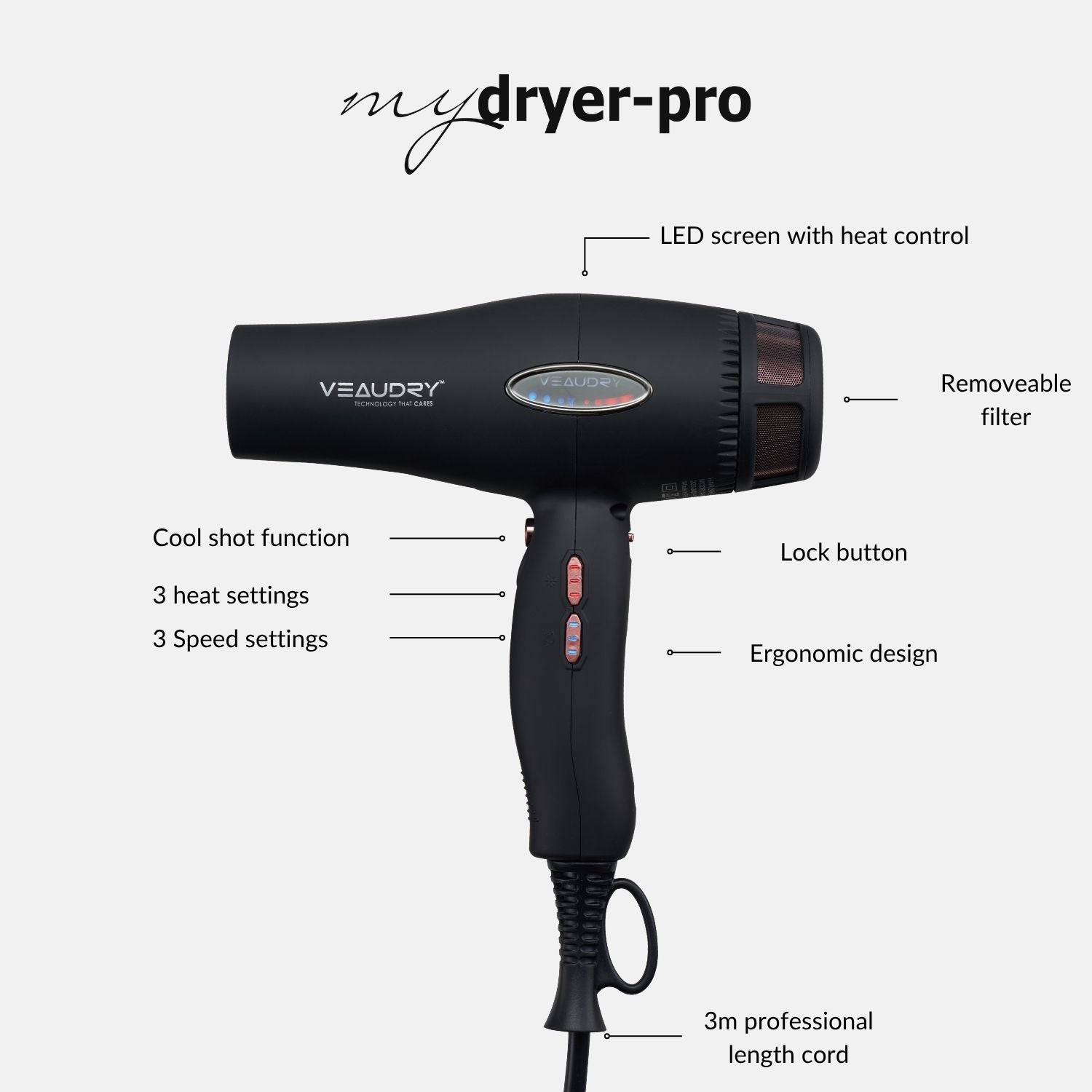 Veaudry myDryer PRO - Black